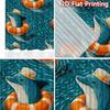 2D FLAT PRINTING 2pcs Curtains (Without Rod) Playful Dolphins in Water Chic Creative Curtains Durable 100% Polyester Fabric