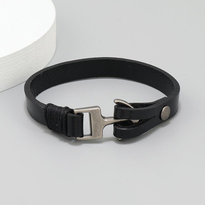 Punk Cowhide Leather Bracelets Bangles Fashion Anchor Bracelet Men Hot-selling Original Ocean Style Accessories Jewelry Gift