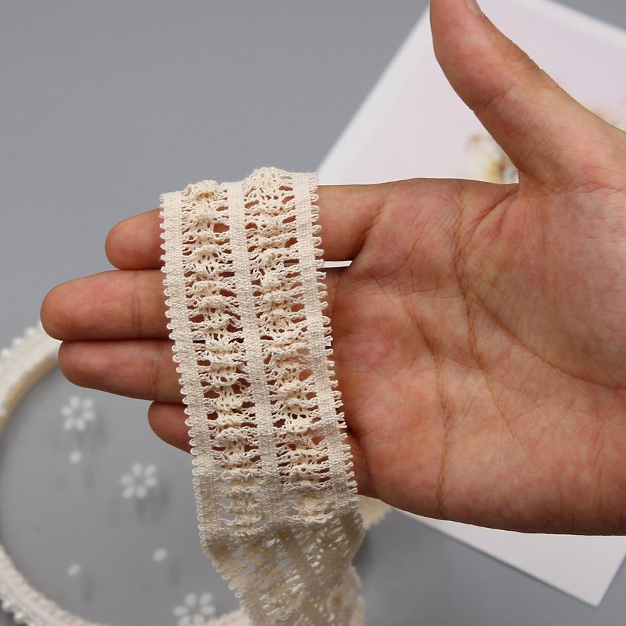 Кружевная отделка из эластичного хлопка Off-White, ручной работы, для носков, юбок и штор - Zuleidezhu.