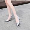 Ladies Stilettos Pointed Toe Pumps Solid Color Work Shoes 7.5cm Heel WZ