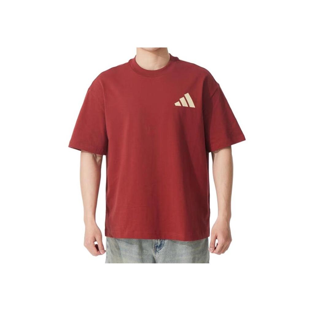 Adidas Дышащая футболка с коротким рукавом Унисекс Топы Красный JX9126