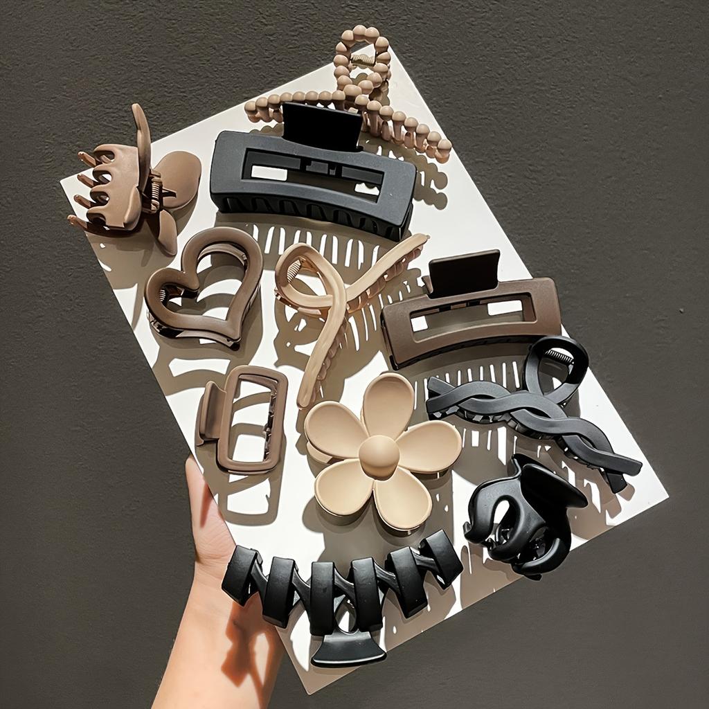 Женский набор зажимов высокого класса с 11 головками, зажим-акула, набор накладок для головы.2025