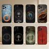 Чехол для телефона с логотипом карты R-Rings для iPhone17,16,15,14,13,12 Plus,Max Мягкий Силиконовый Черный Чехол