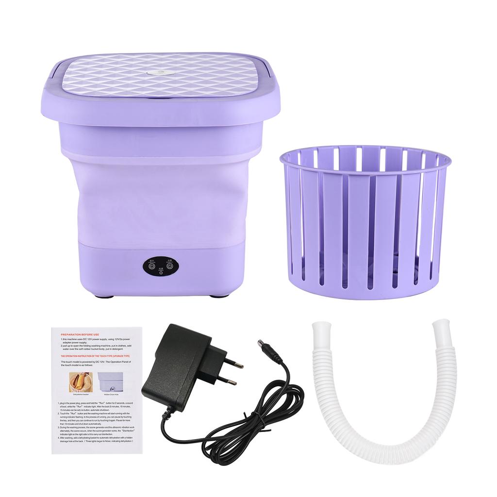 Портативная складная стиральная машина с ведром для сушки одежды, носков, нижнего белья, мини-электрическая бочка