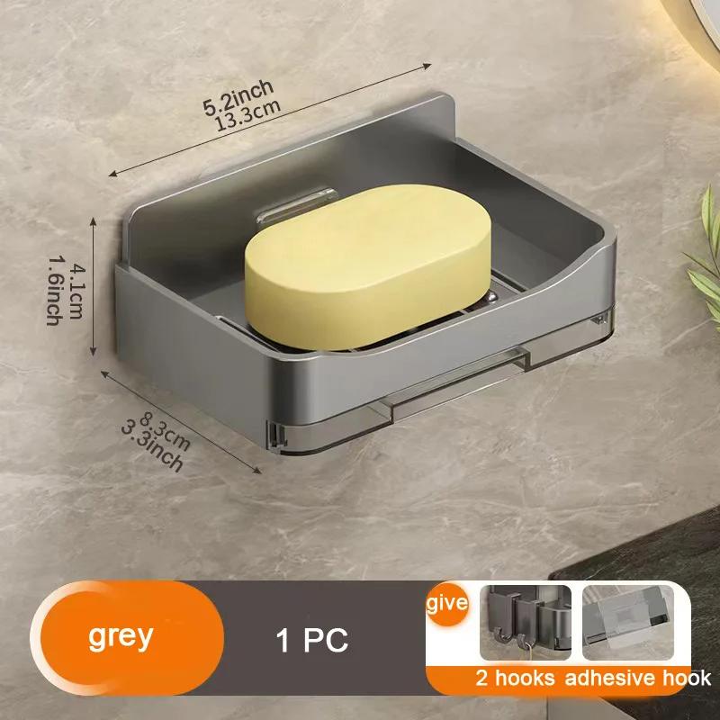 Держатель для мыла в ванной комнате, настенный держатель для мыла, органайзер, мыльница с двойным сливом, аксессуары для ванной комнаты