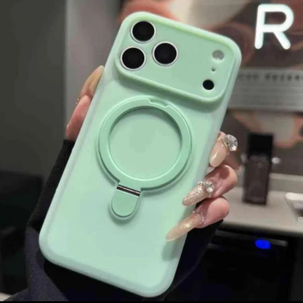 Чехол-подставка из жидкого силикона с магнитом для iPhone 17 для Apple 16 Pro Max/15 Pro