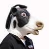 Halloween Black Cow Latex Mask Funny Animal Headgear Costume Party Props