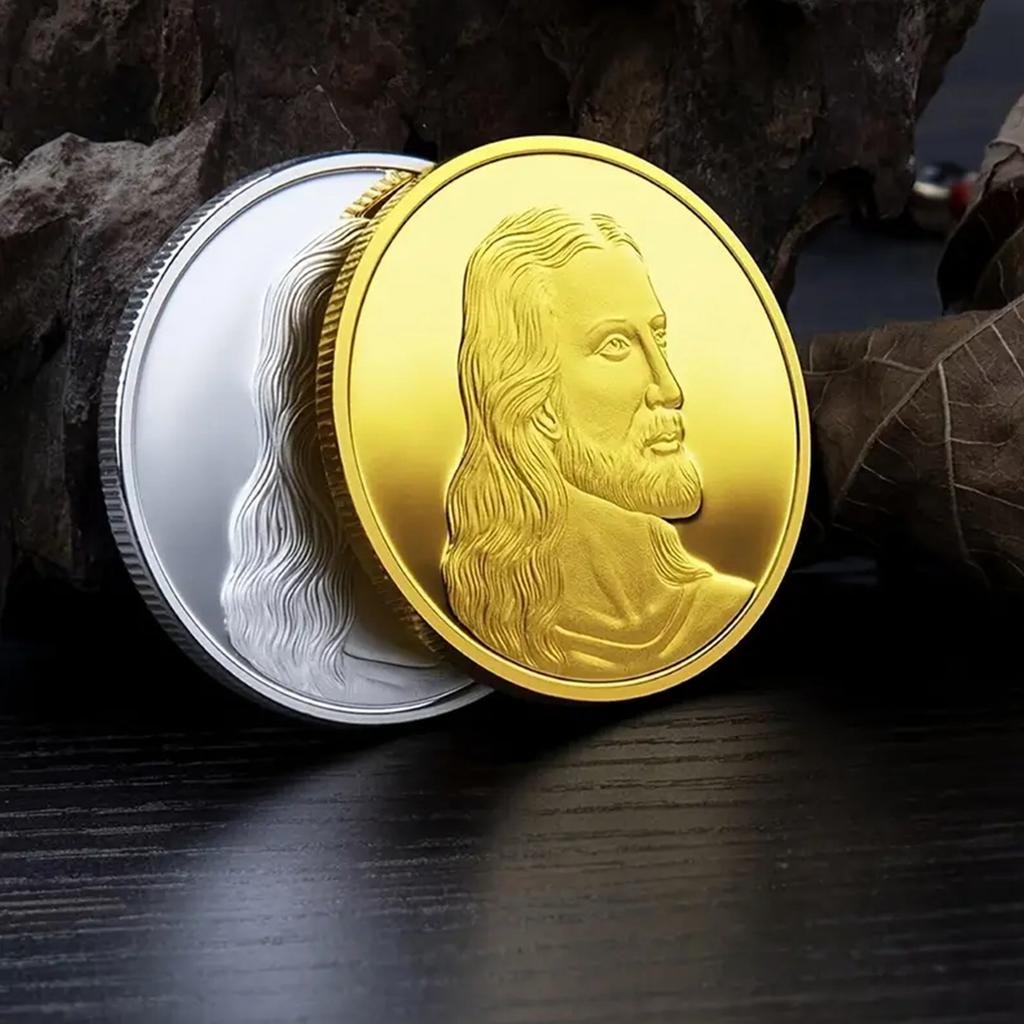 Памятная монета 1 шт. Тайная вечеря, 1,57 дюйма, Металлическая коллекционная, на тему Иисуса, Детализированное религиозное произведение искусства, Идея христианского подарка