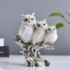 Owl Figurines Animal Statue Miniature Figurine Sculpture for Living Room Bedroom