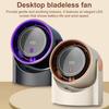 Mini Desk Fan LED Digital Display 100 Speed Adjustable Quiet USB Rechargeable