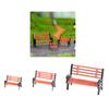 10Pcs Model Park Bench Mini Garden Ornament Miniature Park Model Train DIY Figurines Garden Decor