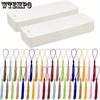 50pcs Blank Bookmarks with Colorful Tassels White Cardstock Bookmarks Bulk Craft Paper Bookmarks for DIY Projects and Gifts Tags Reading Weddings