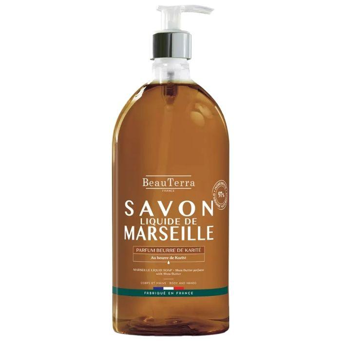 Beauterra Savon Liquide de Marseille Beurre de Karité 1L