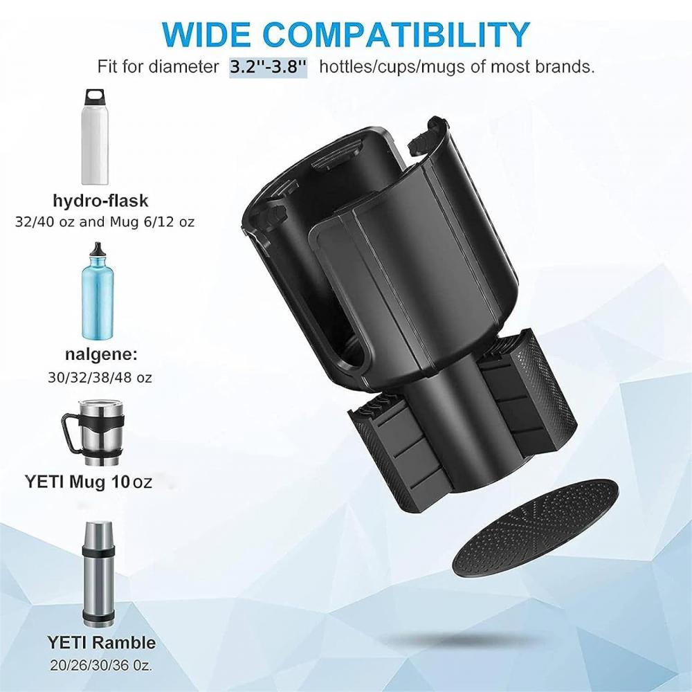 Автоматический адаптер-расширитель для подстаканника с регулируемым основанием, совместимый с 14/24/36 унциями Ramblers, Hydro Flasks 32/40 унций
