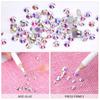 1440Pcs/bag AB/Clear Round Mini Nail Diamond SS3-SS20(1.3-4mm) FlatBack Non-Hotfix Nail Crystal Crystal Clear AB Manicure Glass