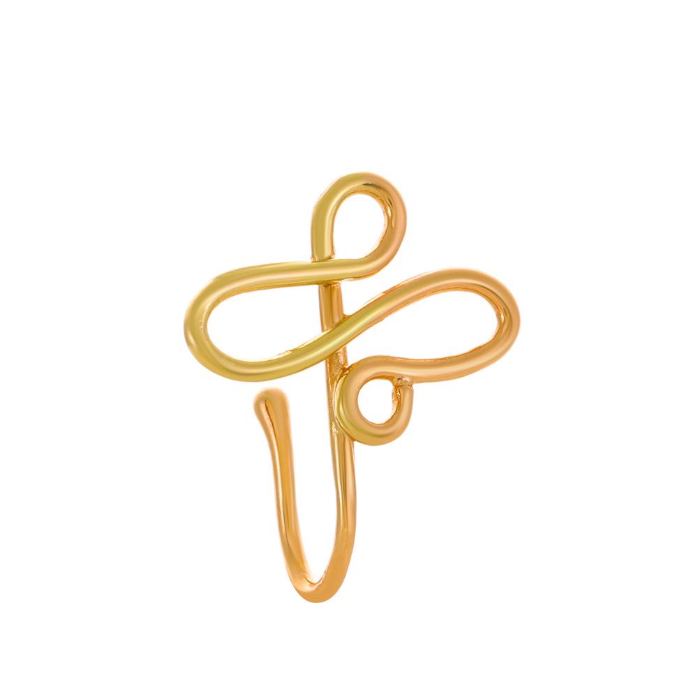 Креативная U-образная клипса для носа без прокола: Дизайн с бабочкой и змеей