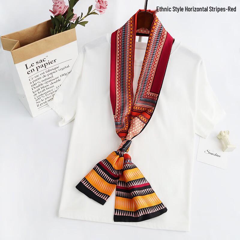 Women's Narrow Imitation Silk Scarf