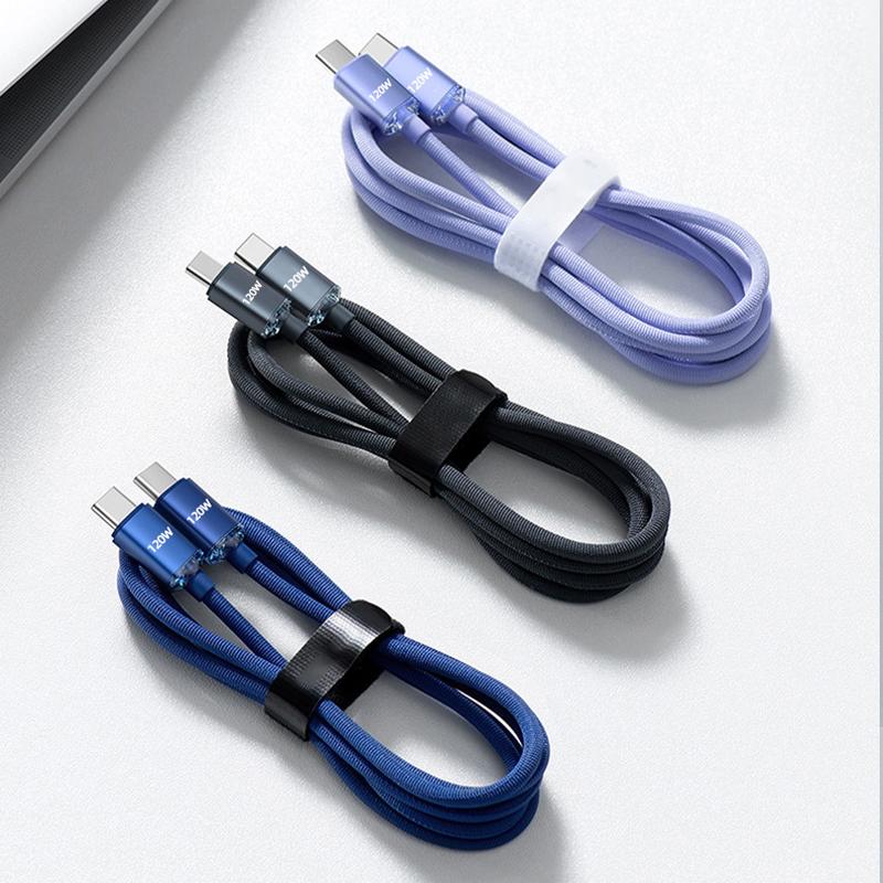Кабель USB Type C 120 Вт, Type C на Type C, шнур для быстрой зарядки, USB-кабели для быстрой зарядки телефона, подходят для различных моделей мобильных телефонов