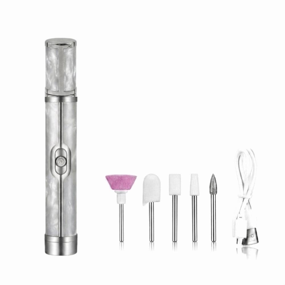 Electric Nail Drill Bits Set Rechargeable Nail Polishing Machine Nail File Machine Pedicure Kit