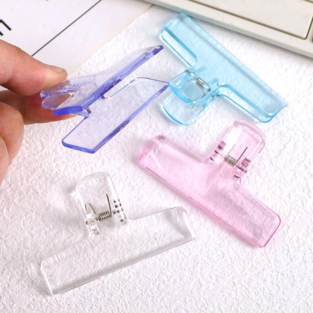 Transparent File Clamps Holder Colorful Paper Clamp Organizer High Quality Planner Clip