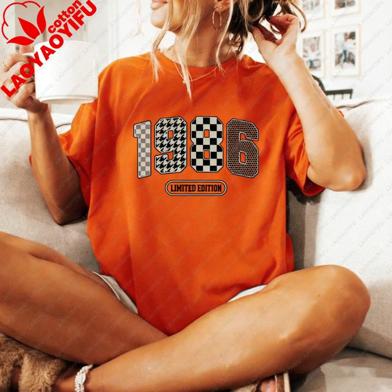 40th Birthday Gift For Her 1986 Limited Edition Shirt Fortieth Wounisex Vintage Classic Fashion Streetwear Crewneck Shortsleev