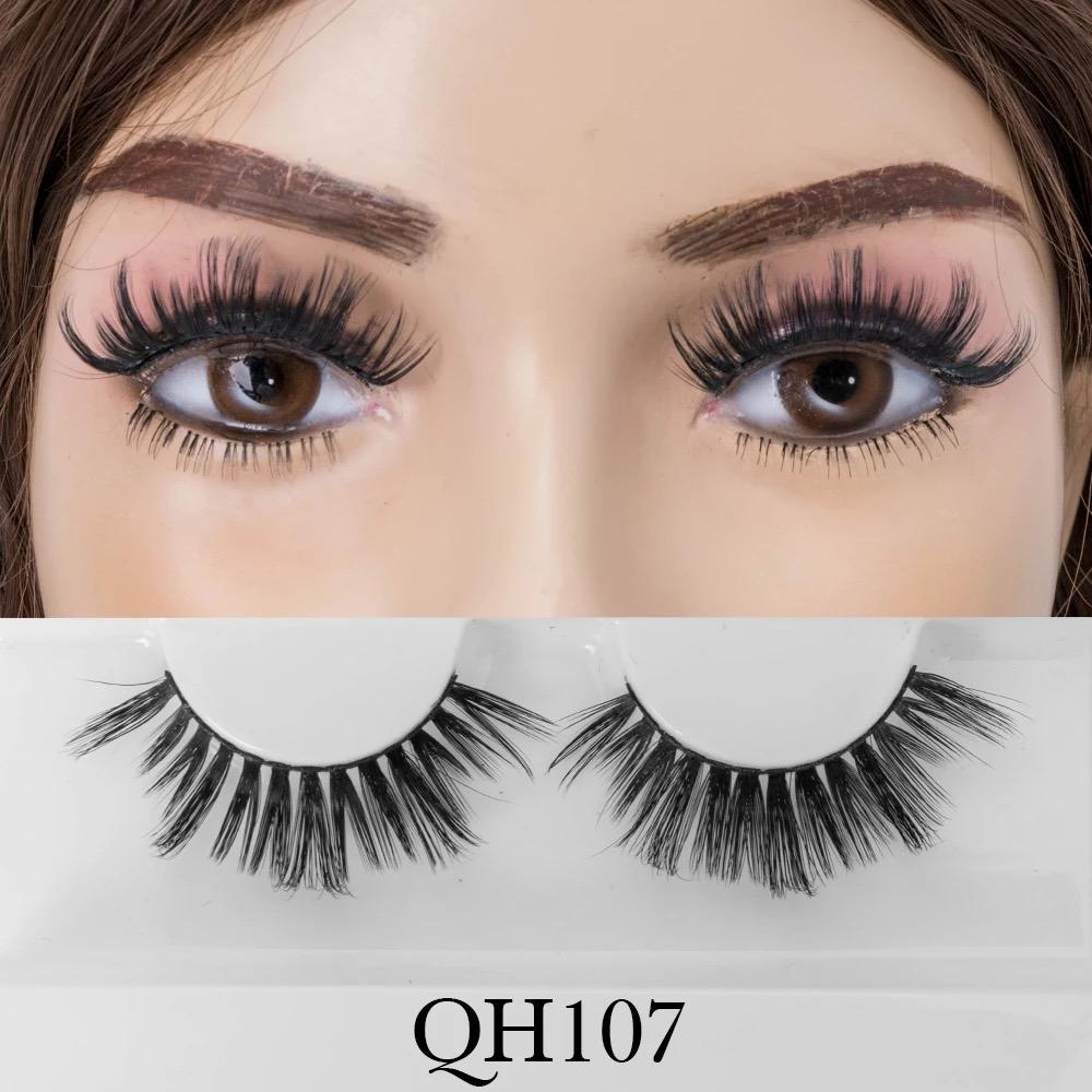 Russian Strip Lashes Winged Style Full Strip Eyelashes D Curl Faux Mink Lashes Cruelty Free Lash Vendor
