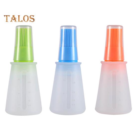 Бутылка с масляной кистью и мерным колпачком. Пищевая силиконовая кисть. Чистая шкала. Дизайн резьбы. Гибкий корпус. Контроль масла. Барбекю.