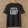 ФУТБОЛКА С НАДПИСЬЮ СДЕЛАНО В 1987 (Подарок на день рождения в стиле 80-х Папе Маме Подарок Праздничная вечеринка) Футболка Unisex