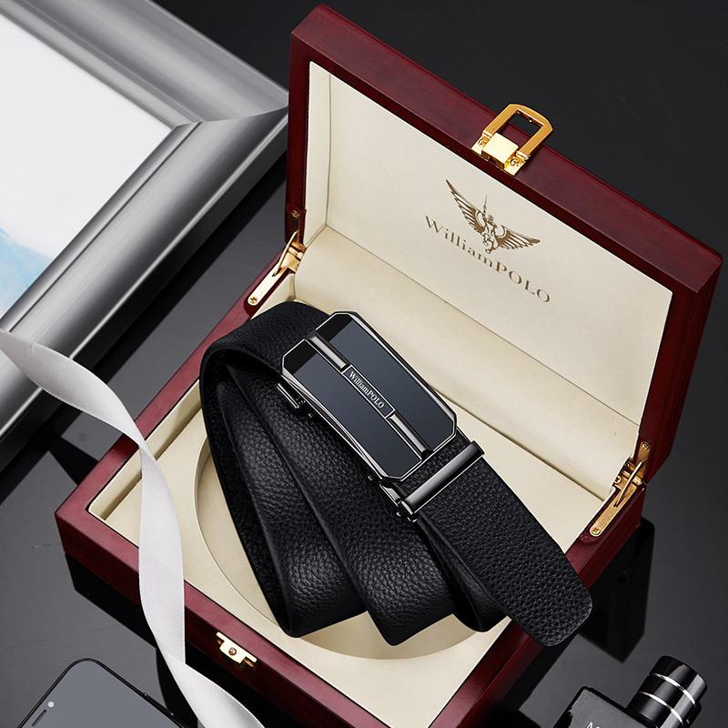 Emperor's Men's Belt Genuine Leather Business Automatic Buckle Belt Youth Light Fashion Cowhide Men's Belt