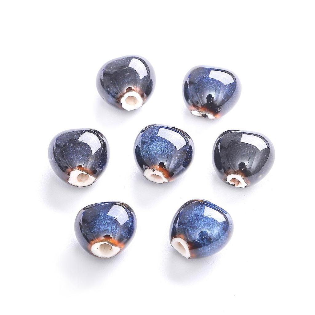 12x11 мм 10 шт., фарфоровые бусины в форме маленького сердца с цветочной глазурью, подвеска для изготовления ювелирных изделий своими руками