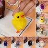 Plush Toy Keychain Colorful Faux Mink Fur Duck Pendant Keyring Creative Colorful Animal Women Bag Charm
