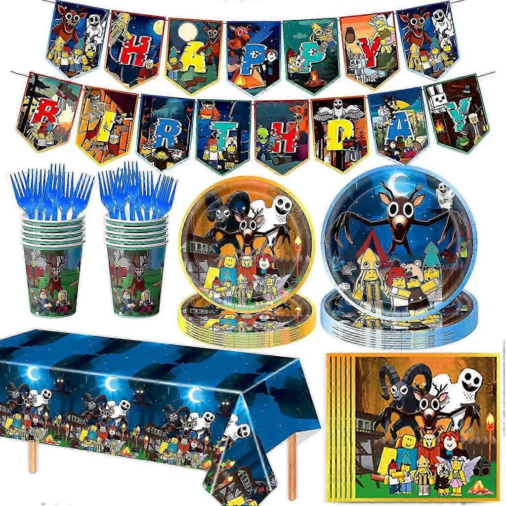 Roblox New Game 99Nights in The Forest Themed Party Supplies Scene Decoration New Arrival