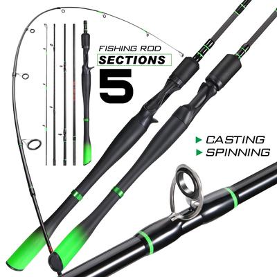 SOUGAYILANG 1,8 м, 2,1 м, 2,4 м, спиннинг/кастинг, портативная дорожная удочка, 5 секций, приманка, спиннинговая удочка, сверхлегкая карповая удочка