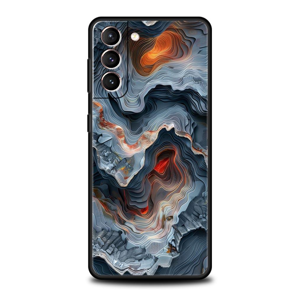 Складывающаяся текстурированная чехол-бампер для Samsung Galaxy S26 S25 S24 S23 S22 S20 S21 FE Ultra S25 Edge Plus 5G Мягкий ТПУ чехол Fundas Capa Сумка