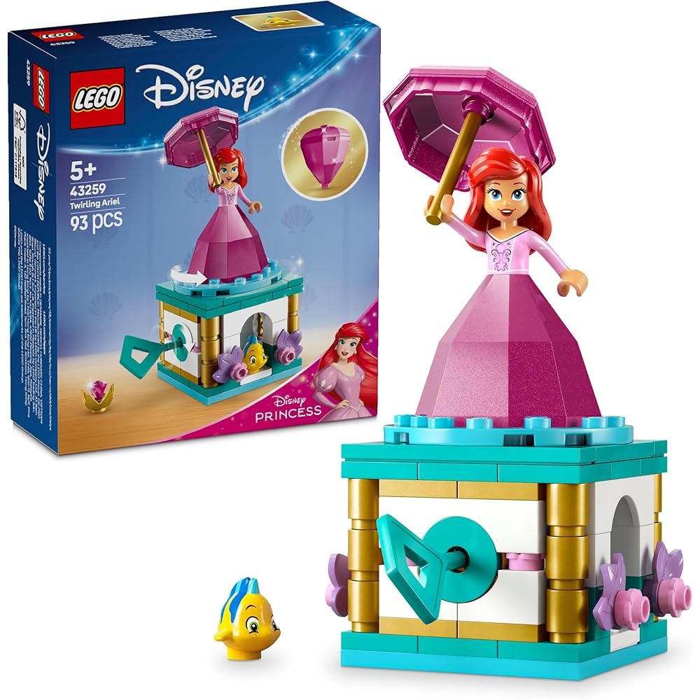LEGO Disney Princess Ariel Building Toy Set for Kids Ages 5-8 Educational Play Blocks 43259