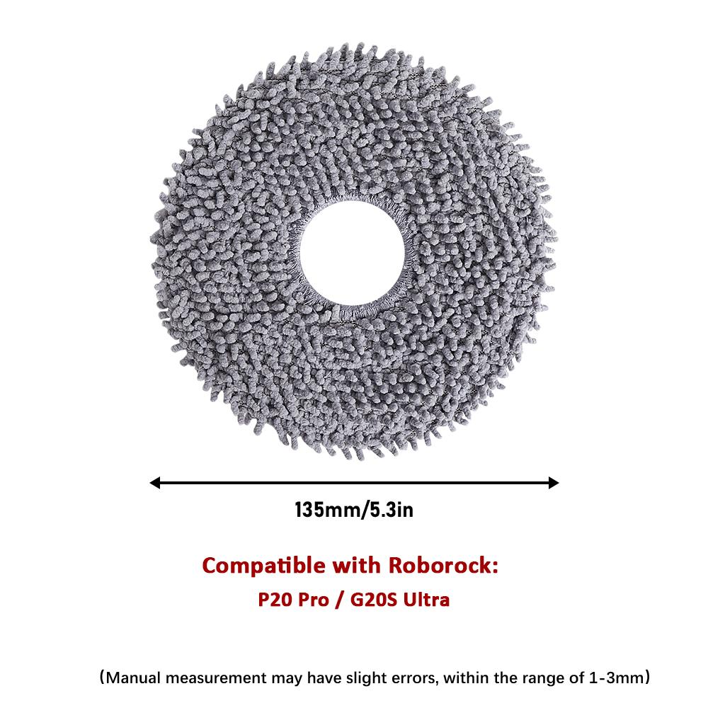 Mop Cloth Pad For Roborock G20s Ultra/Qrevo Curv/Edge/Edge 5V1/Qrevo 5AE/Q Revo/Qrevo MaxV/S/Pro/S5V/Edge S5A/QV 35A/QV 35S/Saros 10 /10R Robot Vacuum