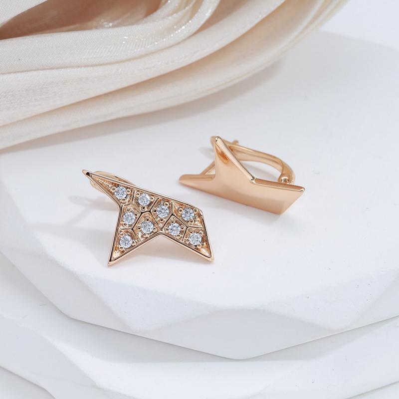 Kinel симметричные серьги-капли со звездами для женщин, модные серьги цвета розового золота