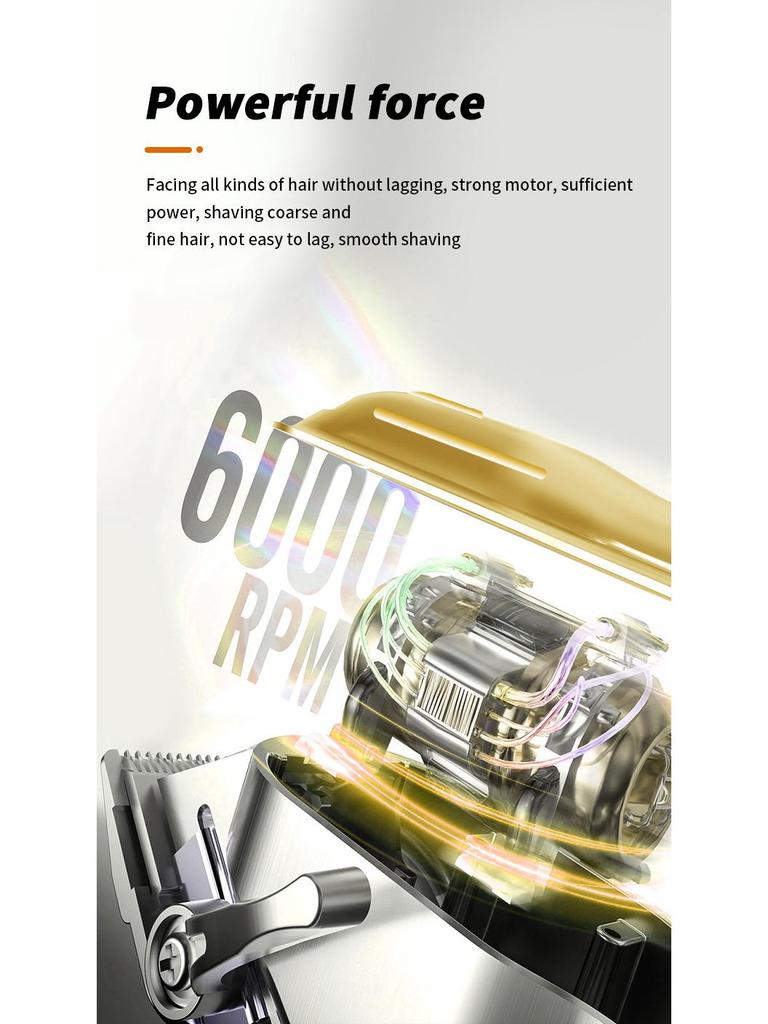 Professional LCD Hair Clipper with USB Charging for Hairdressing