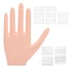 Nail Trainning Practice Hand with Nail Tips Detachable Finger Lifelike Nail Display Hand Model for