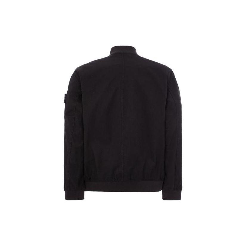 STONE ISLAND Логотип Нашивка Бомбер на молнии Черный Мужская Верхняя одежда 781542629-V0029