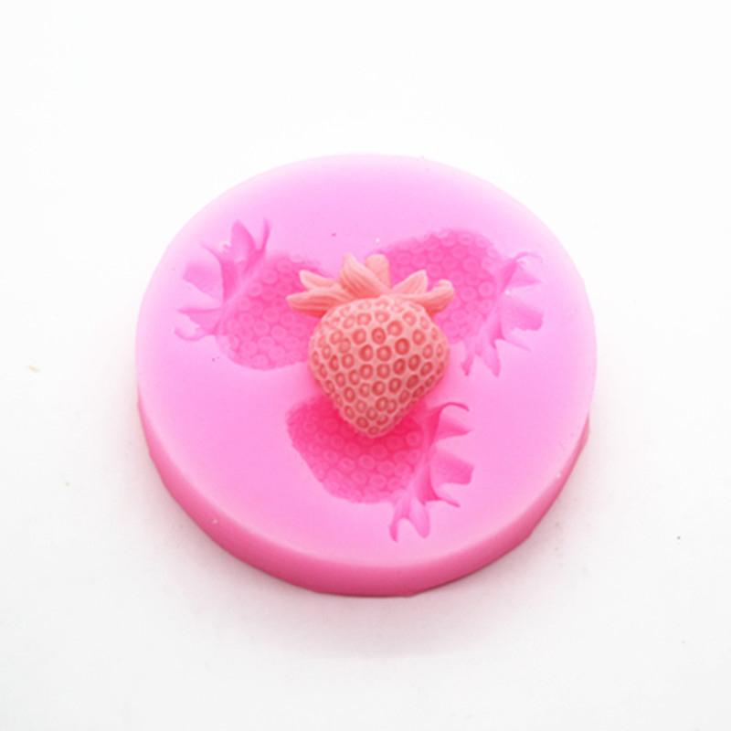 Силиконовая форма для фруктов и клубники с тремя отверстиями Инструменты для сахарных изделий Формы для помадки Фруктовые шоколадные формы для тортов Инструменты для украшения