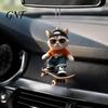 Легкий устойчивый к царапинам кулон Скейтборд Кот Автомобиль Подвесное украшение, 2D плодный акриловый зеркало заднего вида Милый Автомобиль Зеркало Подвеска Декор, Модный Скейт для