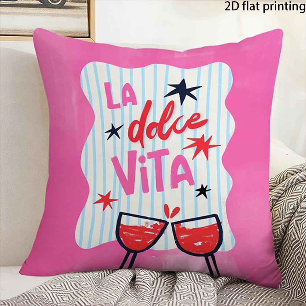 Retro Summer Printed Cushion Cover Decorative Pillow Case for Sofa Living Room Office Home Decor
