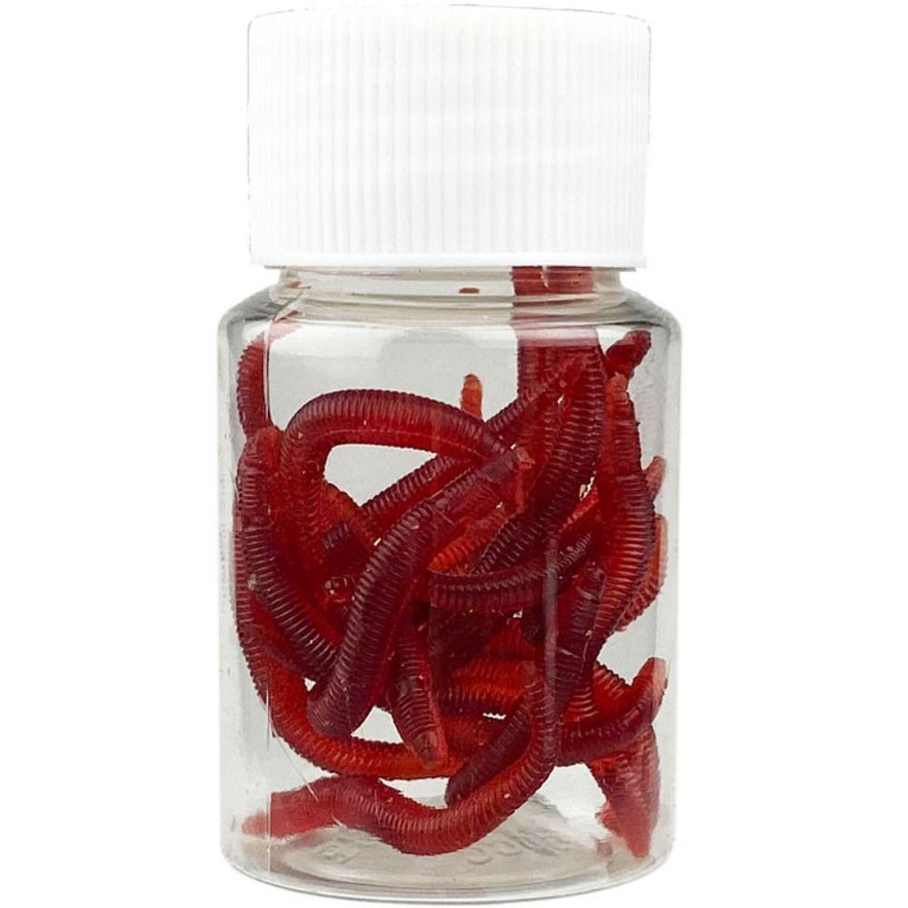 20 шт.-100 шт. Приманка-симуляция дождевого червя с рыбным запахом, резиновая снасть, мягкая приманка, рыболовная приманка