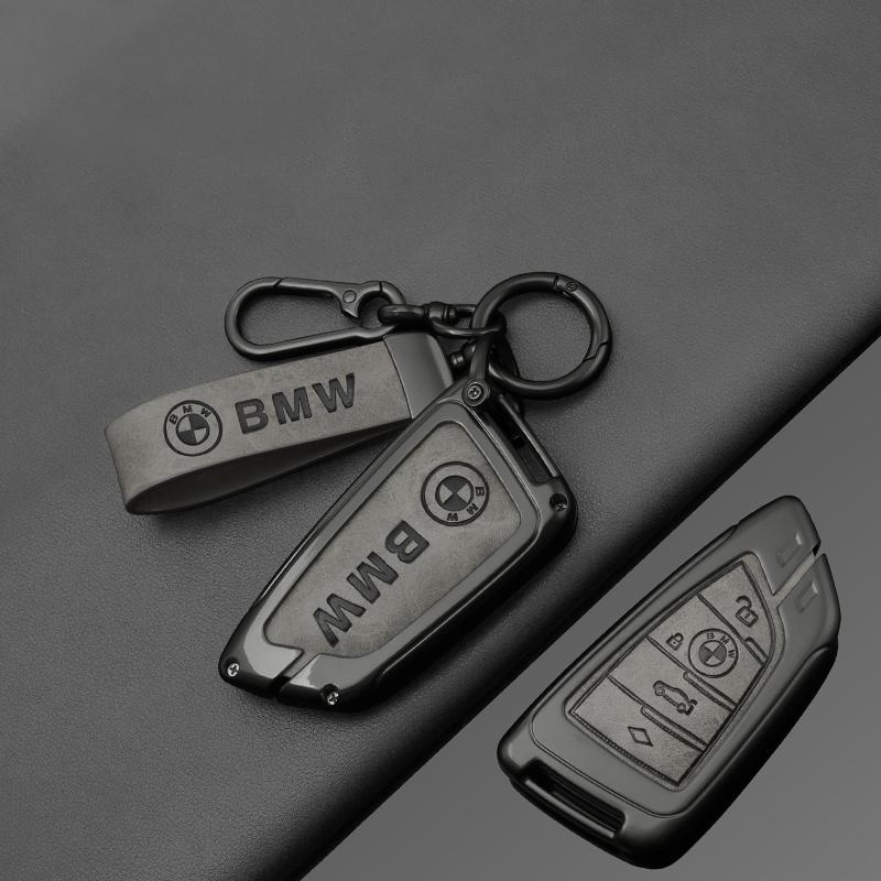 Alloy Leather Car Key Case Cover Bag For BMW 1 3 5 7 Series X1 X3 X4 X5 F10 F15 F16 F20 F30 F18 F25 M3 M4 E34 Holder Accessories FLVCM1