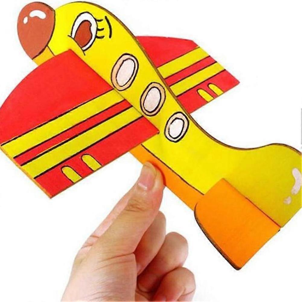 4PCS Blank Wood Aircraft Assemble Plane Toy Balsa Airplanes Assemble Airplane Toys Airplane Model Kids Airplane Toys