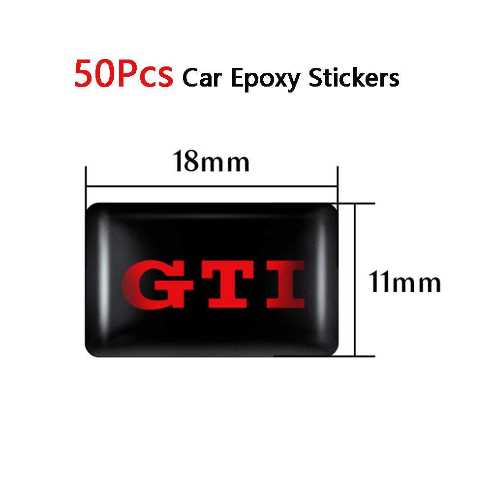 T2710/20/50Pcs 3D Fashion Car-Styling Body Waterproof Epoxy Resin Logo Sticker For Volkswagen GTI Golf Tiguan Passat Magotan Jetta 