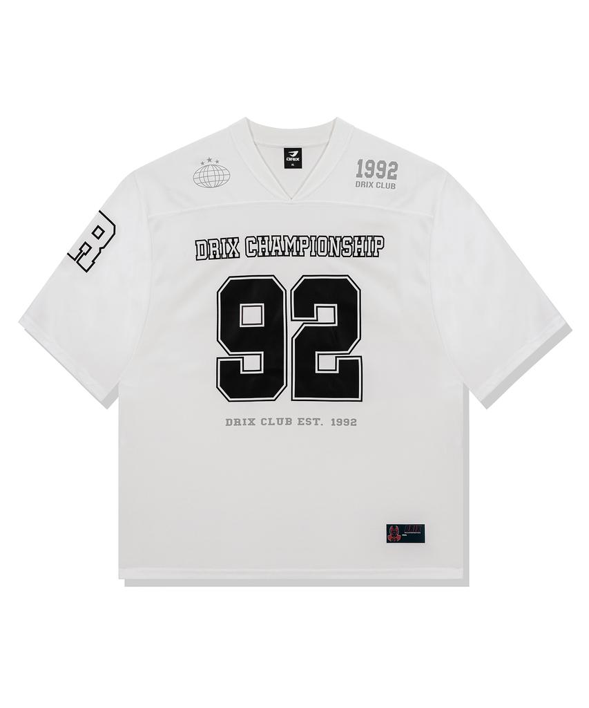 DRIX Rugby Oversized Mesh Jersey Half Sleeve_White