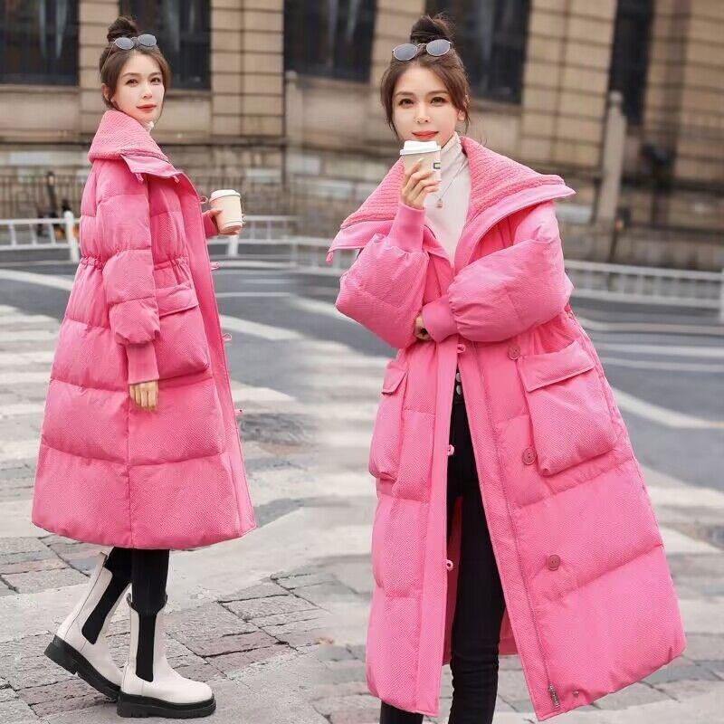 Down Jacket for Women Waterproof Parka Thicken Warm Long White Duck Parkas Light Luxury High-end Fashion Winter 2024