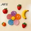 Fridge Decoration Accessories 1/2/3Pcs Flower Refrigerator Magnet with Sealing Clips, Snack Bread Food Shape Magnets Storage Bag Sealer Clamp, Kitchen